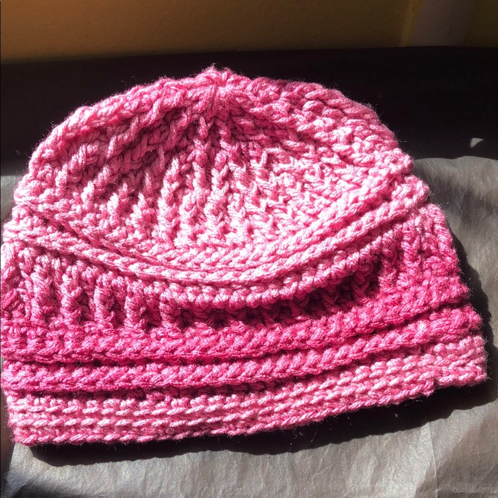 Vibrant Pink Crocheted Beanie Hat - Picture 6 of 8